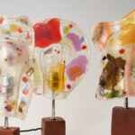 these melted, candy-like lamps by marten herma anderson feel almost edible