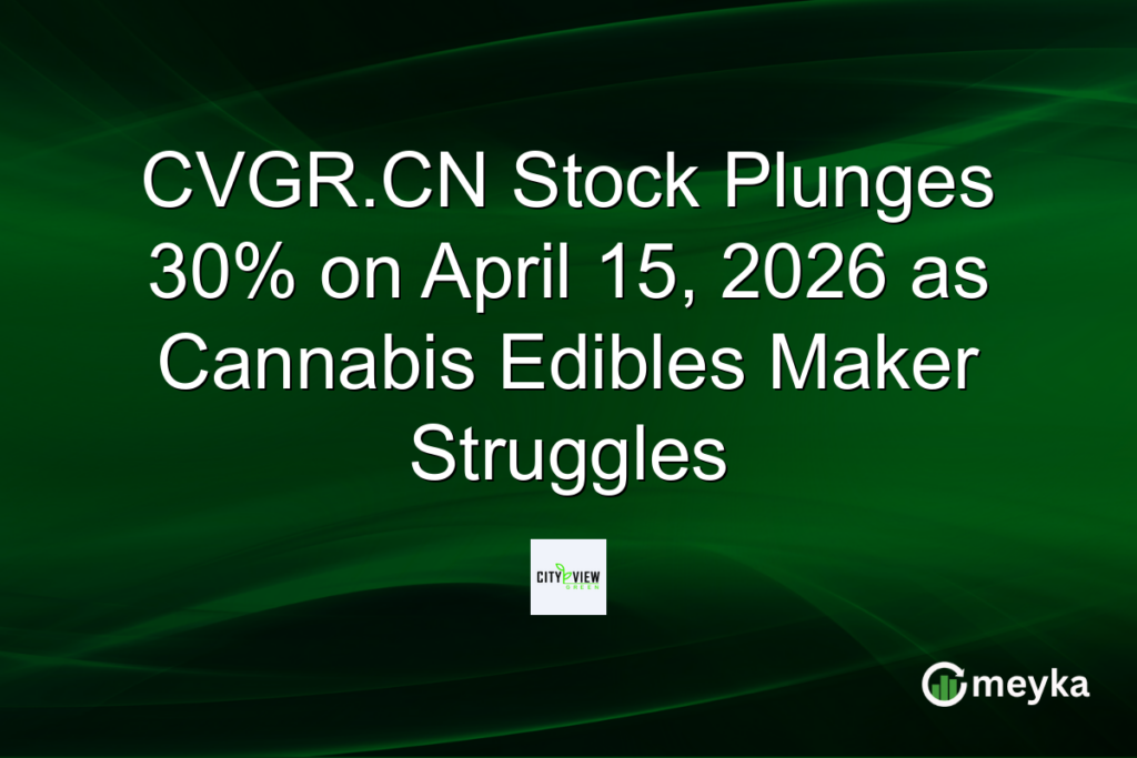 CVGR.CN Stock Plunges 30% on April 15, 2026 as Cannabis Edibles Maker Struggles